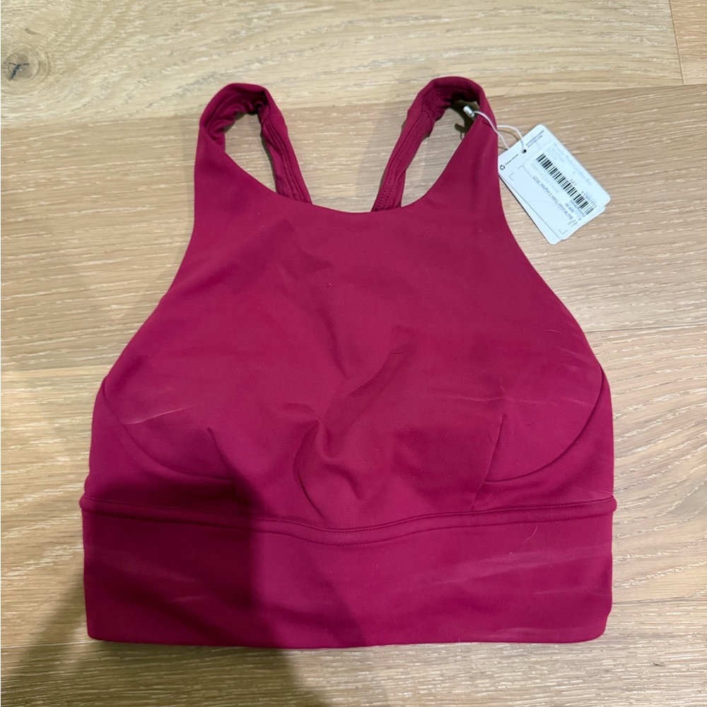 lululemon x CorePower High Neck Sports Bra in Burgundy